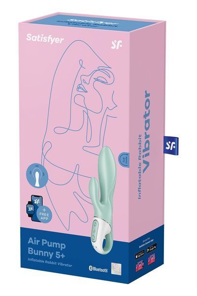 Смарт вибратор-кролик Satisfyer Air Pump Bunny 5+, надувается SO6718 фото