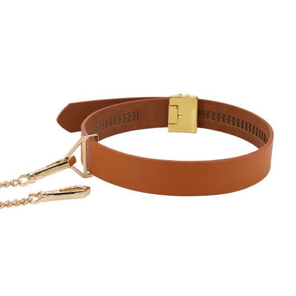 БДСМ-набор LOCKINK Bondage & Restraint Set, коричневый, натуральная кожа, фиксаторы, маска, кляп SX0822 фото