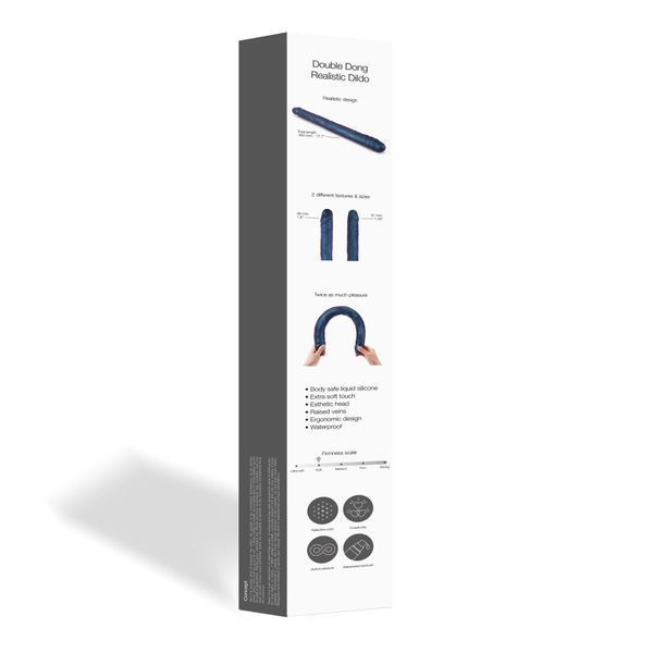 Фалоімітатор подвійний Strap-On-Me DOUBLE DONG REALISTIC DILDO - SNAKY METALLIC COLOR SX1389 фото