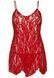 Сорочка беби-долл Leg Avenue Rose Lace Flair Chemise Red, Queen Size SO9103 фото 2