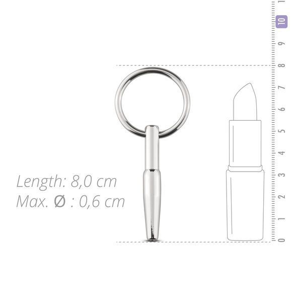 Порожнинний уретральний стимулятор Sinner Gear Unbendable &ndash; Hollow Penis Plug, довжина 4см, діам.8мм SO4580 фото