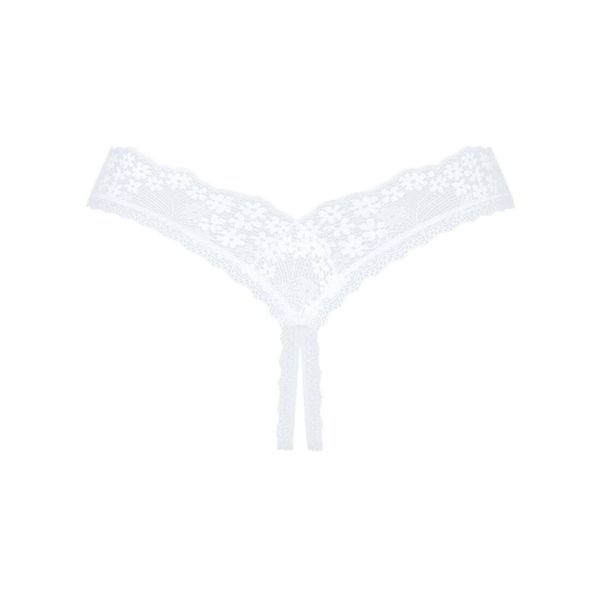 Мереживні танга Obsessive Heavenlly crotchless thong XL/2XL, з доступом SO8190 фото