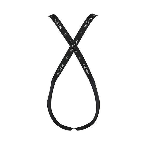 Мужское открытое боди Passion 027 BRUNO XXL/XXXL Black, под латекс, на лямках SO7554 фото