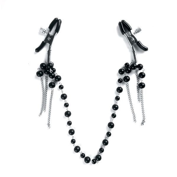 Зажимы для сосков Art of Sex - Nipple clamps Afina Black SO5866 фото