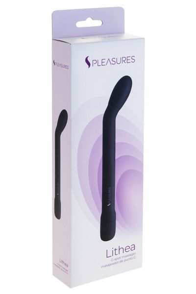 Тонкий вибратор для точки G S Pleasures Lithea Black, 7 режимов SX1601 фото