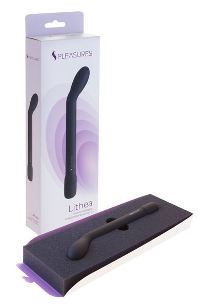 Тонкий вибратор для точки G S Pleasures Lithea Black, 7 режимов SX1601 фото