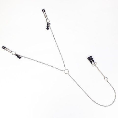 Зажимы для сосков и клитора Art of Sex - Nipple and clit clamps Black Pearl SO5869 фото