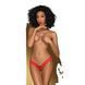 Трусики-тонг Penthouse Dangerous Darling S/M Red, кружево, высокая посадка, вырез спереди, бантик SO6495 фото