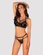 Эротический комплект под латекс со стрепами Obsessive Bagirela 2-pcs set S/M, черный, под леопард, б SO7219 фото 1
