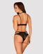 Эротический комплект под латекс со стрепами Obsessive Bagirela 2-pcs set S/M, черный, под леопард, б SO7219 фото 2