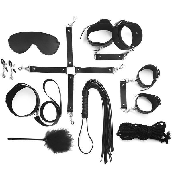 Набор BDSM Art of Sex &ndash; Set Leather, 10 предметов, черный, натуральная кожа SO7138 фото