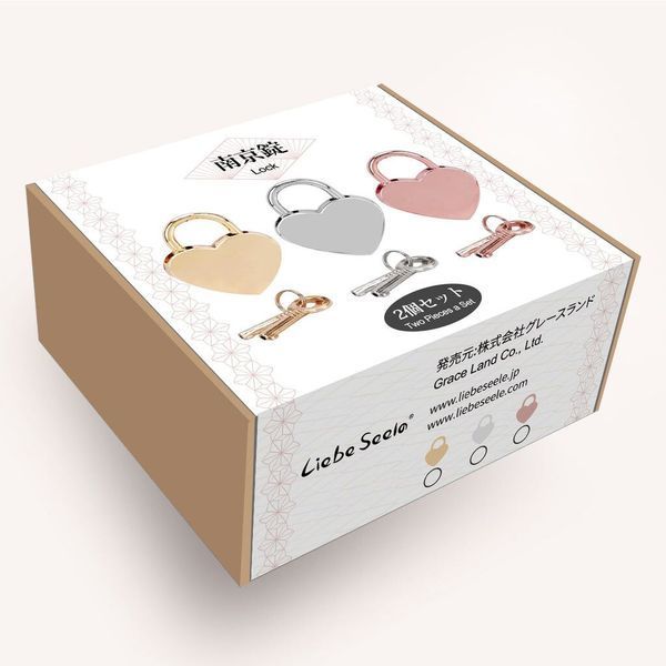 Замочек-сердечко Liebe Seele Heart Shape Padlock Gold (2 шт), универсальный SX1677 фото