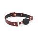 Силиконовый кляп Liebe Seele Wine Red Ball Gag, диаметр шарика 4,3 см, ремень из натуральной кожи SO9450 фото 2