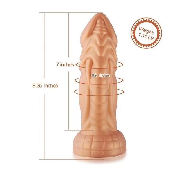 Фалоімітатор для секс-машин Hismith Slightly Curved Silicone Dildo Monster Series, кріплення KlicLok SO9960 фото
