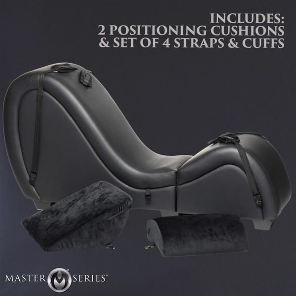 Секс-крісло з подушками Master Series Kinky Sex Lounge with Cushions - Black SX1192 фото
