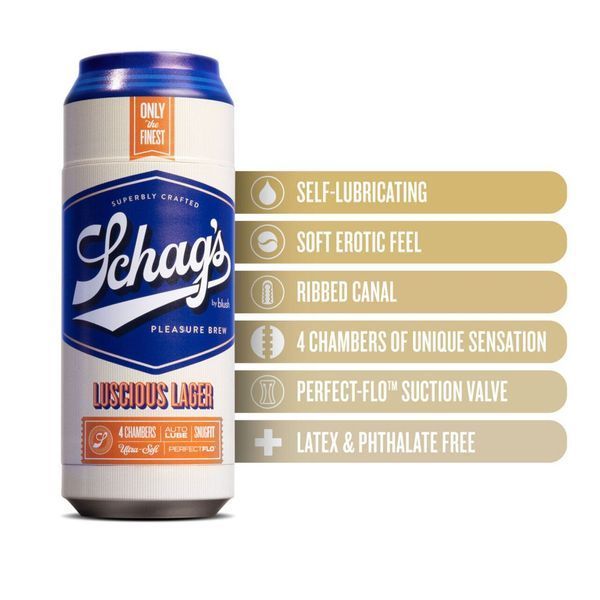Мастурбатор &ndash; банка пива Blush Schag's Luscious Lager Masturbator Frosted, самосмазывающийся, вакуум SO8840 фото
