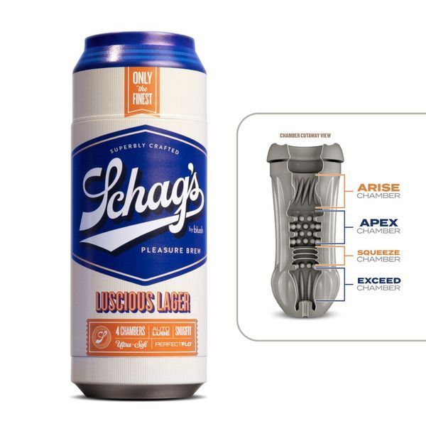 Мастурбатор &ndash; банка пива Blush Schag's Luscious Lager Masturbator Frosted, самосмазывающийся, вакуум SO8840 фото