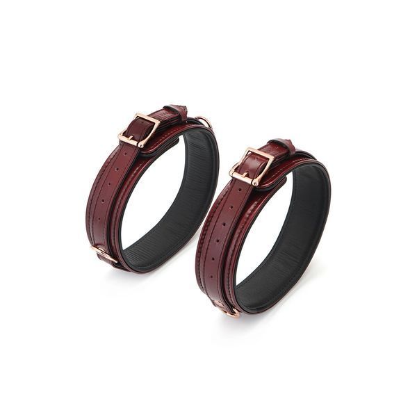 Фиксаторы для бедер Liebe Seele Wine Red Thigh Cuffs S Size, натуральная кожа SO9454 фото