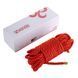 Веревка для шибари LOCKINK SEVANDA Shibari Pratice Rope, красная, 8 м, нейлон+хлопок SX0879 фото 2