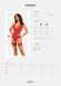 Прозрачный корсет Obsessive Lacelove corset XS/S Red, кружево, подвязки для чулок SO8649 фото 5