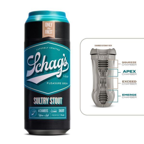 Мастурбатор &ndash; банка пива Blush Schag's &ndash; Sultry Stout Masturbator &ndash; Frosted, самосмазывающийся, вакуум SO8842 фото