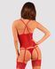 Прозрачный корсет Obsessive Lacelove corset XS/S Red, кружево, подвязки для чулок SO8649 фото 7