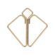 Зажимы для сосков с тяжелой подвеской LOCKINK Nipple Clamps with Heavy Pendant, золотистые SX0844 фото 2