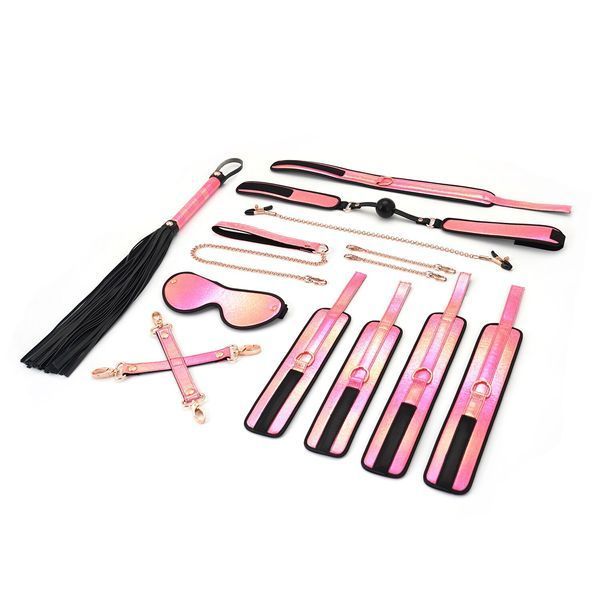 БДСМ-набор Liebe Seele Vivid Sakura 8 Pieces Set, 8 аксессуаров, экокожа на бархатной основе SO9502 фото