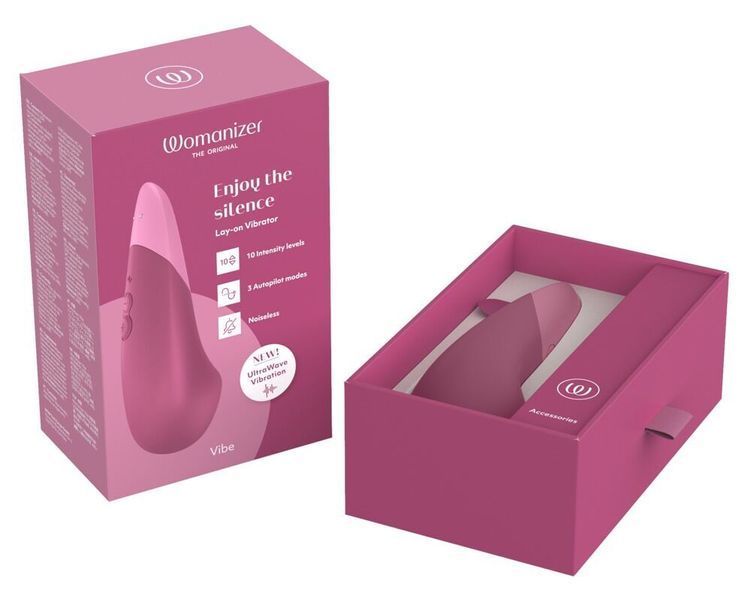 Мини-вибратор Womanizer Vibe Dusky Pink, 3 авторежима + 10 уровней интенсивности SX2144 фото