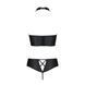 Комплект з еко-шкіри Passion NANCY BIKINI S/M, black, бра та трусики з імітацією шнурівки SO5368 фото 6