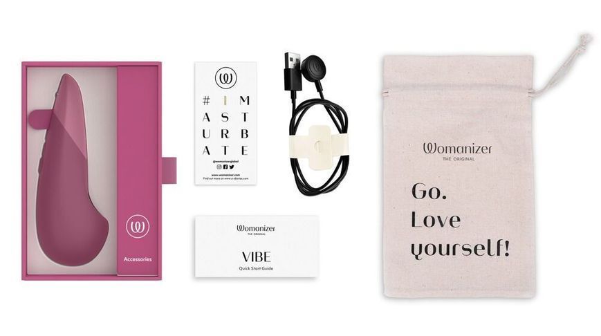 Мини-вибратор Womanizer Vibe Dusky Pink, 3 авторежима + 10 уровней интенсивности SX2144 фото