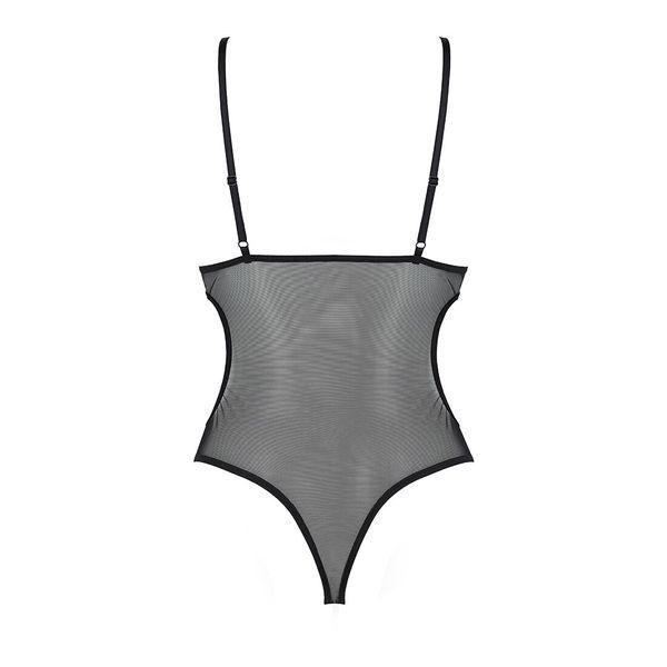 Боди с ажурным лифом Passion CHRISTA BODY S/M, black SO5754 фото