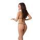 Комплект белья Passion MELISSA BIKINI S/M, black, лиф со шнуровкой и трусики стринги EL15902 фото 2