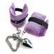 Наручники з металевою анальною пробкою Art of Sex Handcuffs with Metal Anal Plug size M Purple SO6183 фото 7