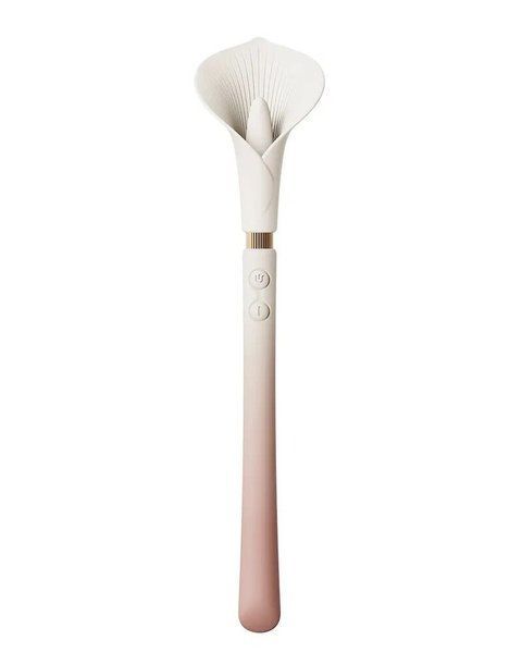 Роскошный вибромассажер Zalo &ndash; Calla Blossom Pink, двусторонний, 2 мотора SX1280 фото
