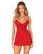 Пеньюар Obsessive Ingridia chemise & thong XS/S, красный, сорочка, стринги SO9036 фото