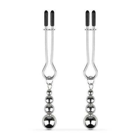 Зажимы для сосков Bedroom Fantasies: Nipple Clamps with Beaded Chain - Silver SX2209 фото