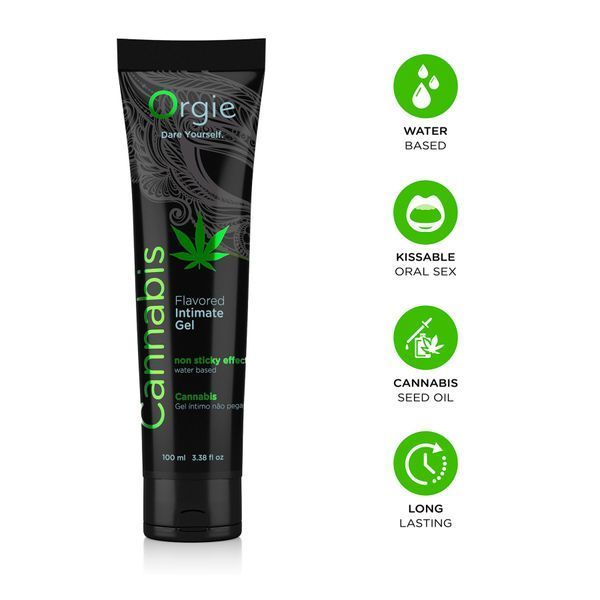 Лубрикант на водной основе Orgie Lube Tube Cannabis, 100 мл, съедобный, с маслом семян конопли SX1511 фото