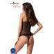 Комплект белья Passion MELISSA SET S/M, black, лиф-сорочка со шнуровкой и трусики EL15905 фото 2