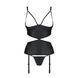 Корсет с открытой грудью Passion JANNIES CORSET S/M black, стринги в наборе SO8446 фото 3
