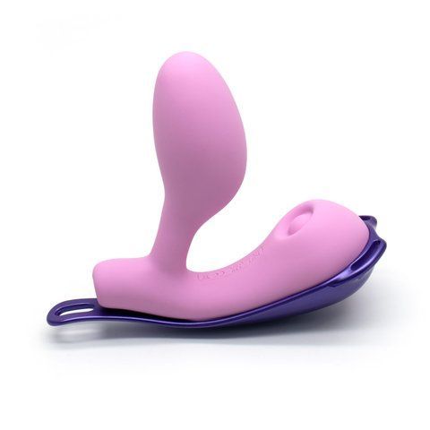 Виброяйцо под одежду KISSTOY Viosecret Pro, с пульсацией для клитора, трусики-стрепы в комплекте SX3310 фото