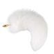 Металлическая анальная пробка с меховым хвостом LOCKINK SEVANDA White Fox-Tail Anal Rose-shape Plug SX0866 фото 2