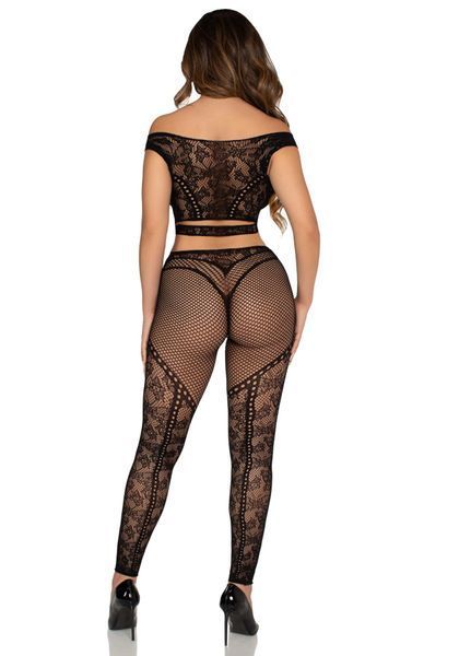 Комплект Leg Avenue Off Shoulder Crop Top and Legging One Size SX2748 фото
