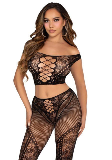 Комплект Leg Avenue Off Shoulder Crop Top and Legging One Size SX2748 фото
