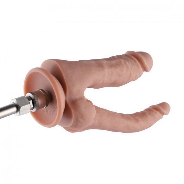 Двойной фаллоимитатор для секс-машин Hismith Double Penetrator, 9.8&Prime;, KlicLok и присоска SO9959 фото