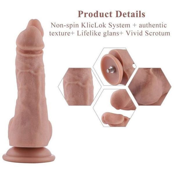 Двойной фаллоимитатор для секс-машин Hismith Double Penetrator, 9.8&Prime;, KlicLok и присоска SO9959 фото