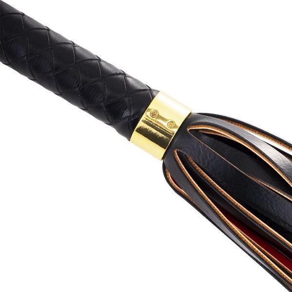 Флоггер LOCKINK SEVANDA Red & Black Braided Tail Flogger, красно-черный, хвосты с узелками SX0876 фото
