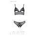 Комплект із бралету з ажурним ліфом та відкритими трусиками Passion CHRISTA SET Open Bra S/M black SO5760 фото 5
