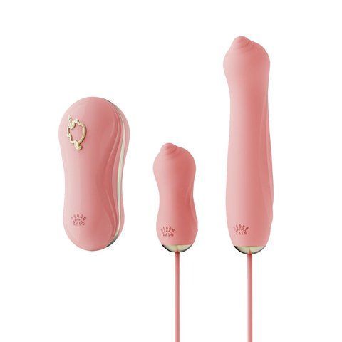 Набор 3в1 Zalo &ndash; UNICORN Set Pink, виброяйцо, пульсатор, вакуумный стимулятор SO6687 фото