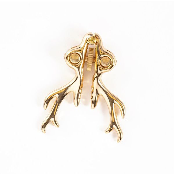 Зажимы для сосков LOCKINK SEVANDA Stag Adjustable Nipple Clamps, золотистые, со съемными подвесками SX0878 фото